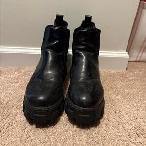 CIRCUS- Black Chunky Ankle Boots